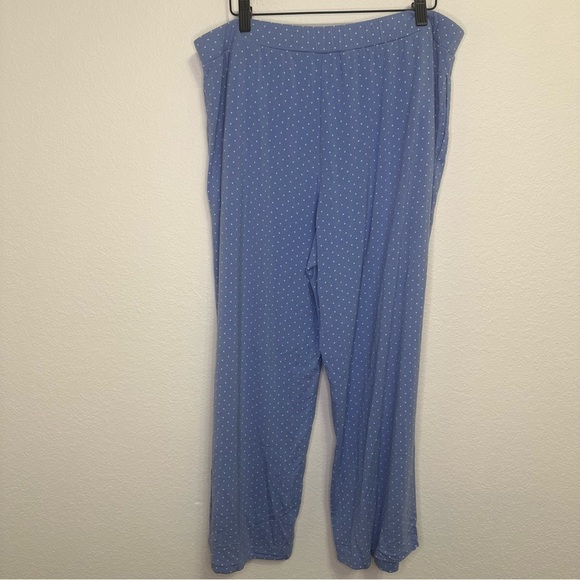 Susan Graver Lifestyle Polka Dot Pajama Pants – Size Large – Light Blue & White - Picture 4 of 5